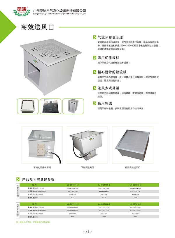 送風口介紹_送風口用途_高效送風口結構