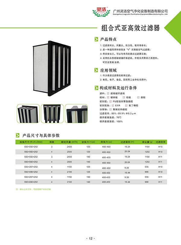 組合式亞高效過(guò)濾器指的是哪種過(guò)濾器